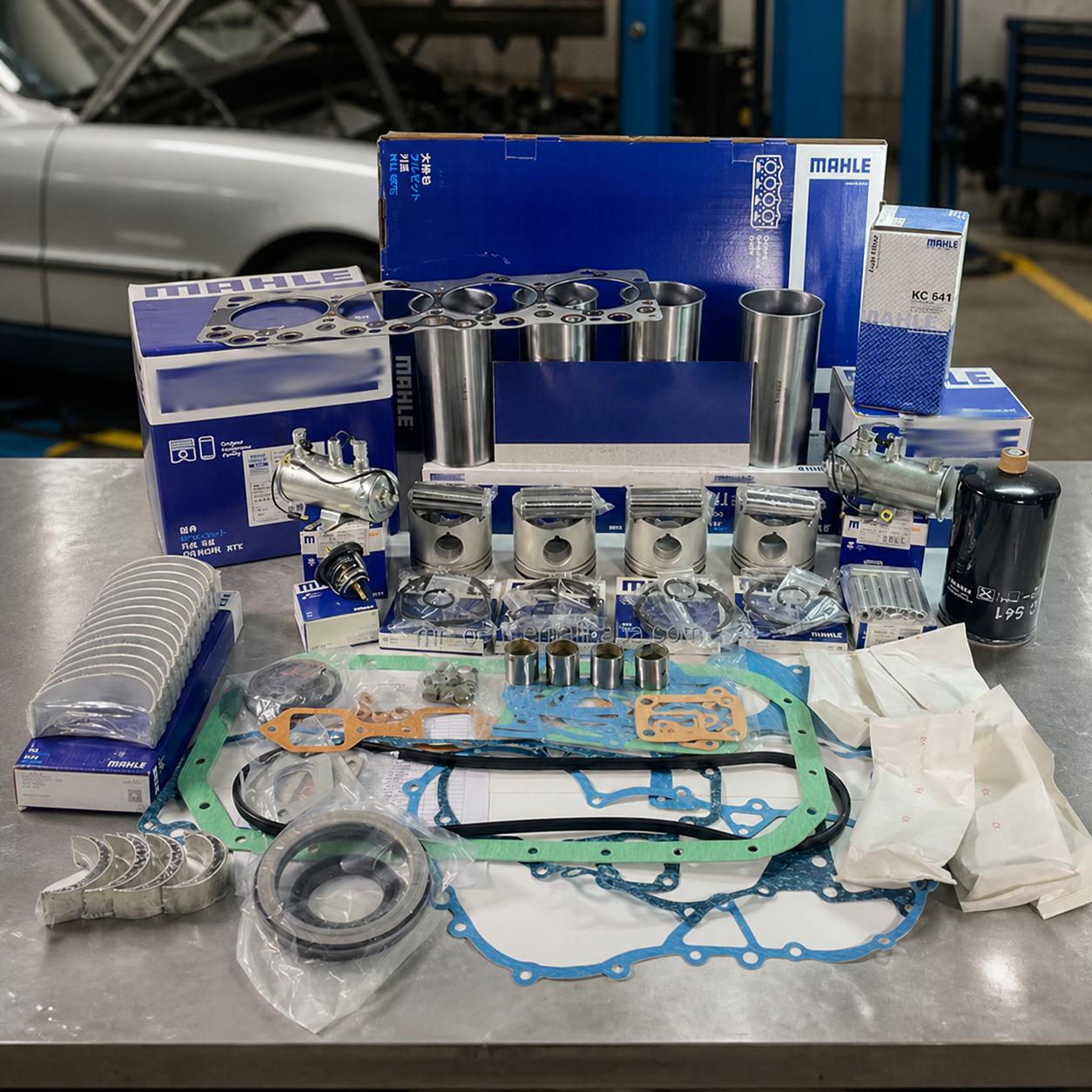 Set of connecting rods and bearings