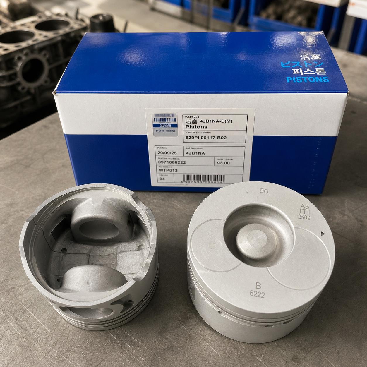 Cylinder liner beside its packaging box