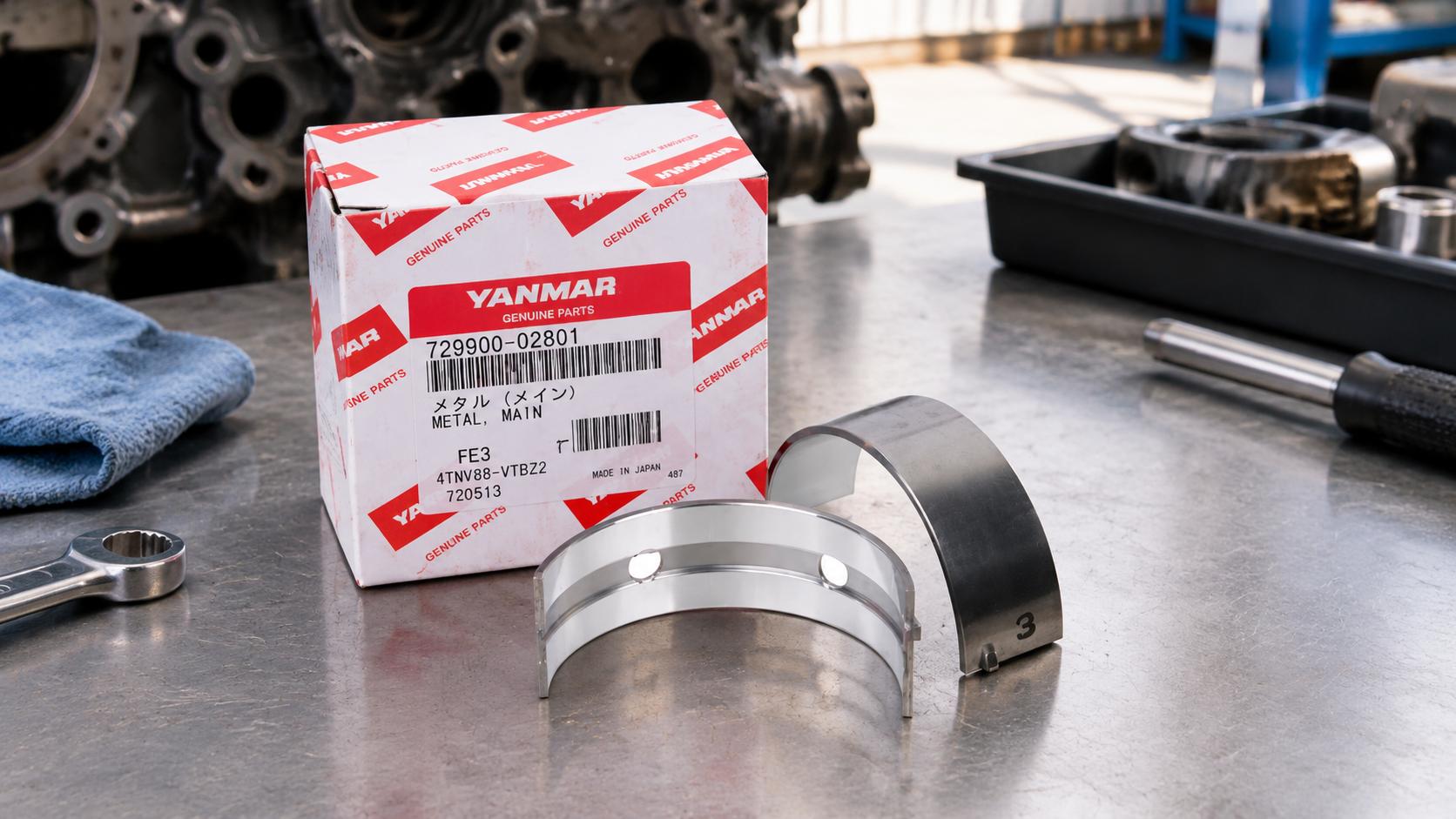Engine journal bearings with genuine packaging Engine journal bearings with genuine packaging